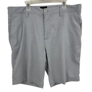 RVCA Nature X Industry Mens Gray Micro Pattern Chino Shorts Size 32